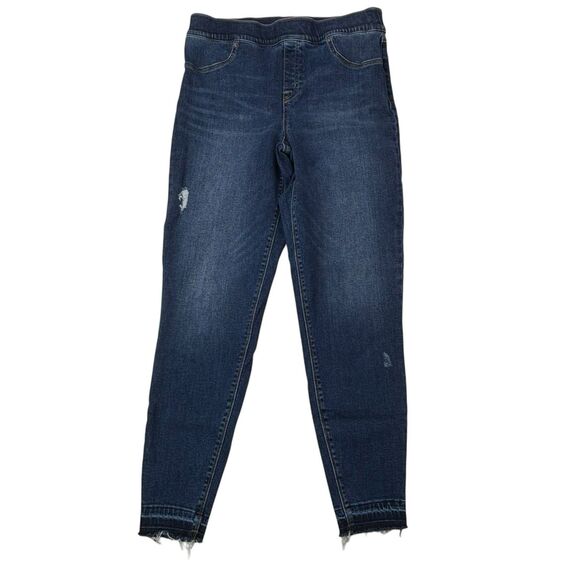 Spanx Womens XL‎ XLARGE Elastic Waist Pull-On Stretch Skinny Distressed Jeans - Picture 1 of 16